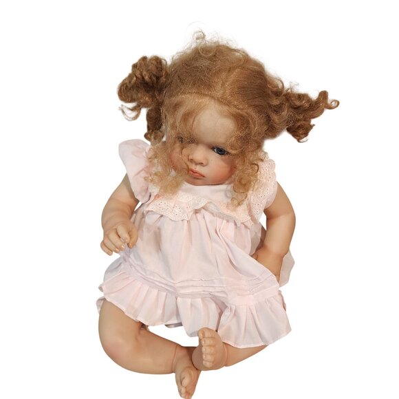 Reborn Baby Doll Cloth Body Lifelike Cute Tutti Girl Handmade 24